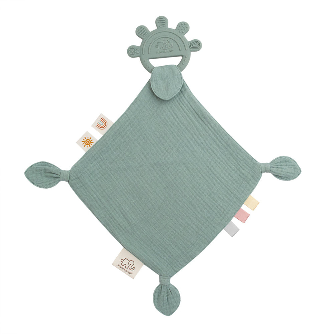Living Textiles Silicone Comfort Teether Sage Green