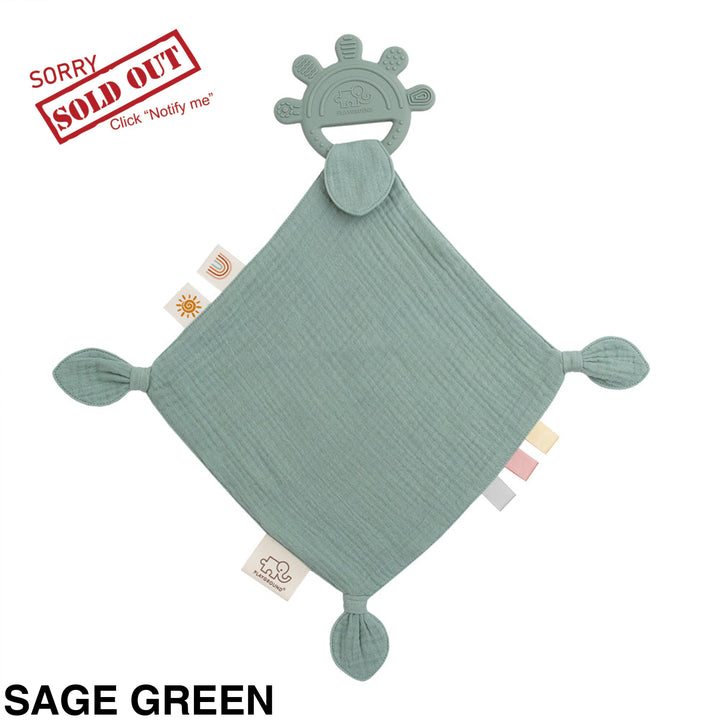 Living Textiles Silicone Comfort Teether Sage Green