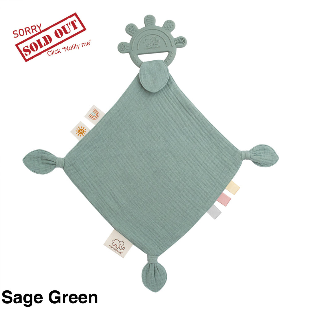 Living Textiles Silicone Comfort Teether Sage Green