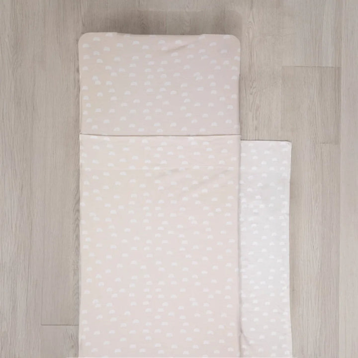 Living Textiles Stacking Daycare Bed Sheet Set Beige Rainbow