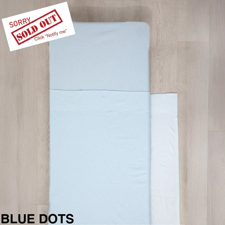 Living Textiles Stacking Daycare Bed Sheet Set Blue Dots
