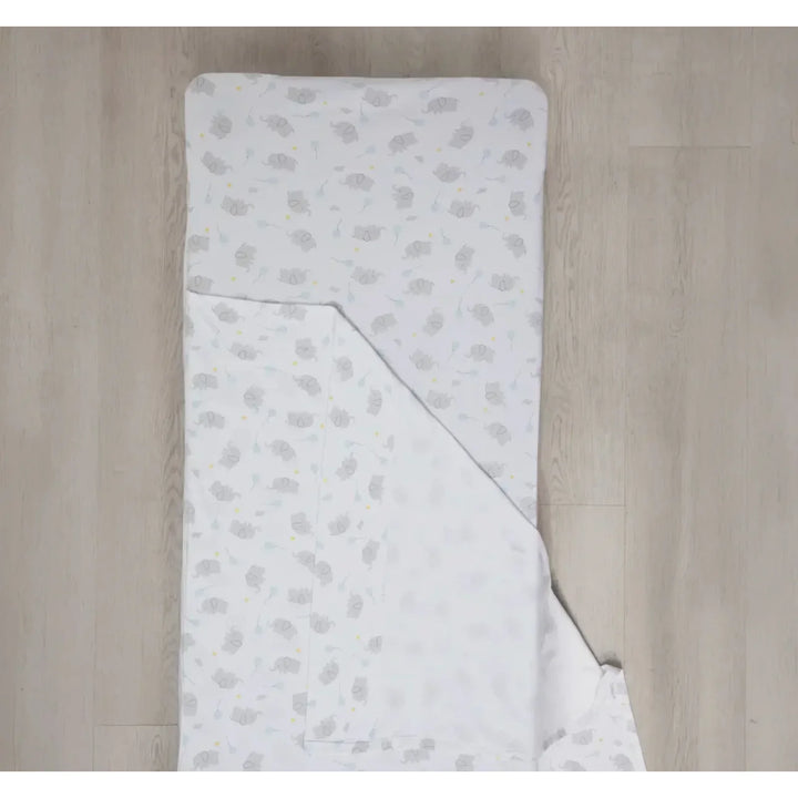 Living Textiles Stacking Daycare Bed Sheet Set Mason Elephant
