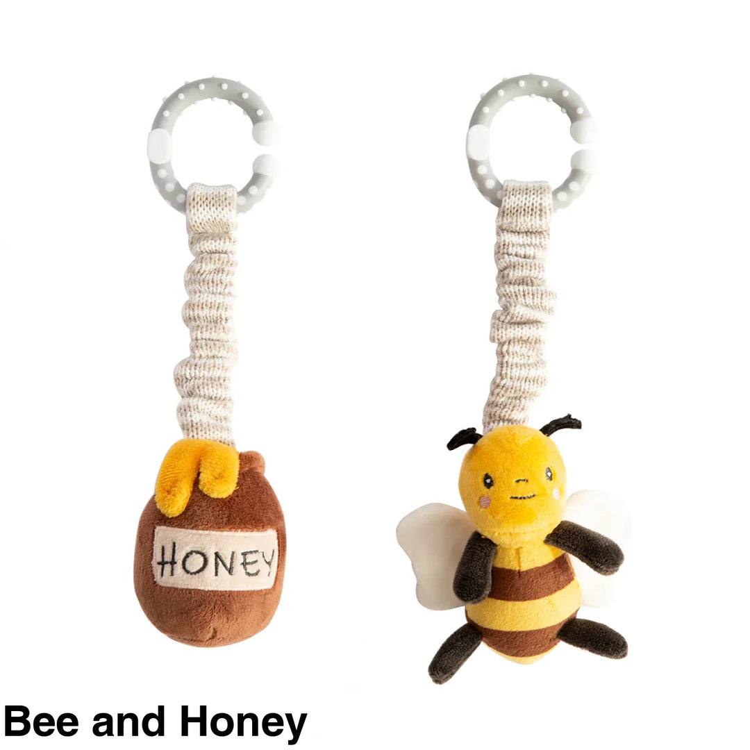 Living Textiles Stroller Toy 2 pack Bee and Honey Comforter