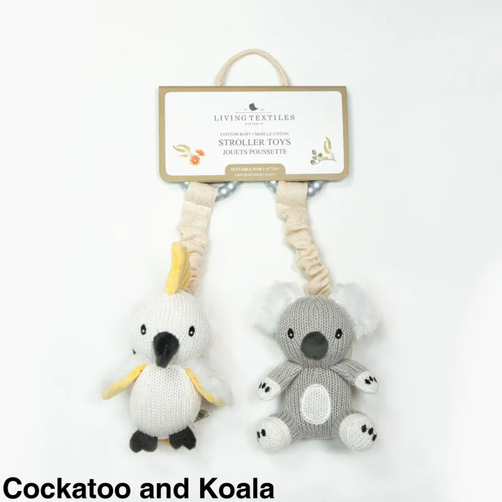 Living Textiles Stroller Toy 2 pack Cockatoo and Koala Comforter