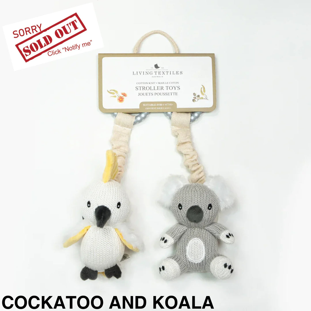 Living Textiles Stroller Toy 2 pack Cockatoo and Koala Comforter