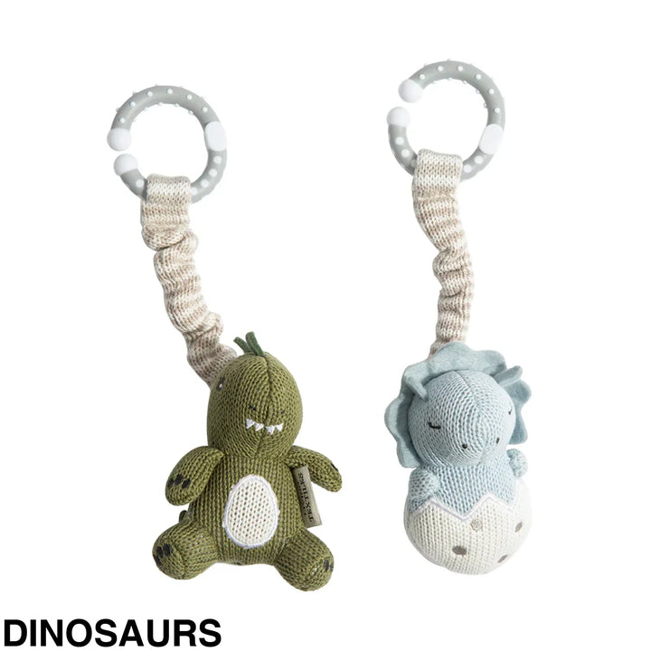 Living Textiles Stroller Toy 2 pack Dinosaurs Comforter