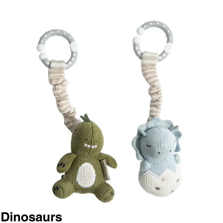 Living Textiles Stroller Toy 2 pack Dinosaurs Comforter