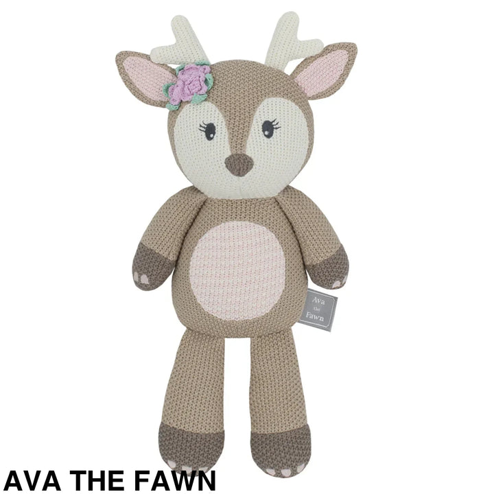 Living Textiles Whimsical Knitted Toy Ava the Fawn Comforter