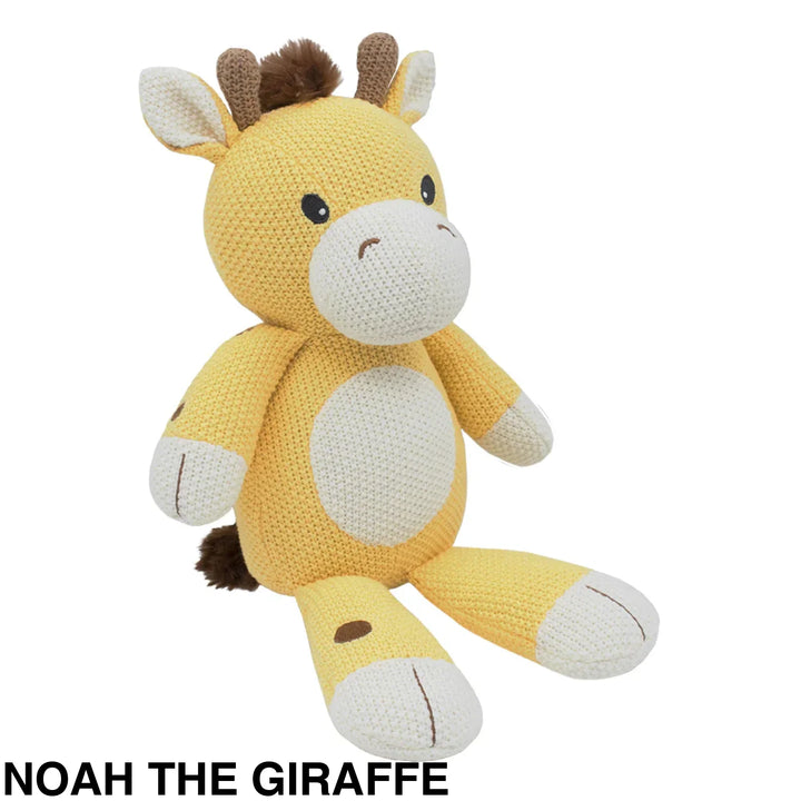 Living Textiles Whimsical Knitted Toy Noah the Giraffe Comforter