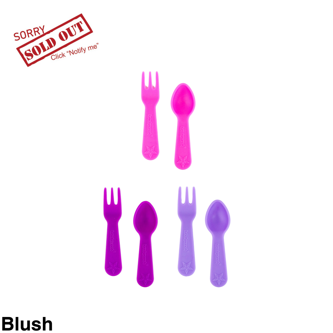 Lunch Punch Fork And Spoon Sets Blush