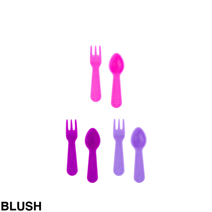 Lunch Punch Fork And Spoon Sets Blush