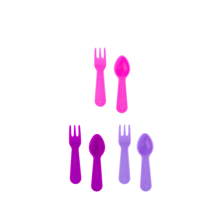 Lunch Punch Fork And Spoon Sets Blush