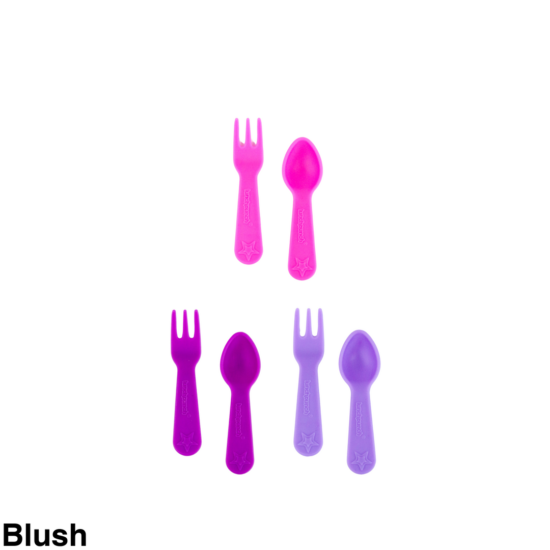 Lunch Punch Fork And Spoon Sets Blush