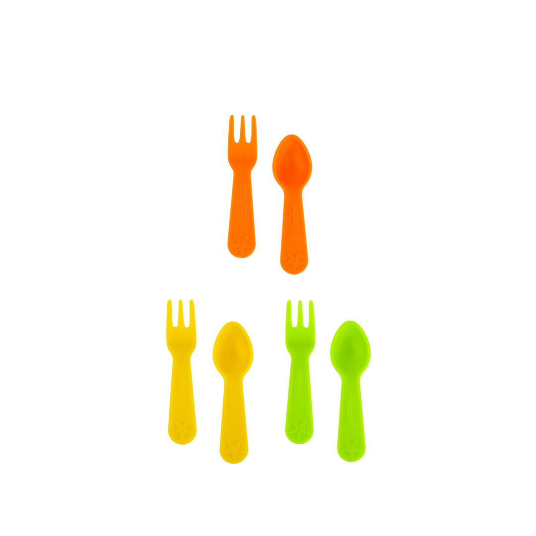 Lunch Punch Fork And Spoon Sets Bright
