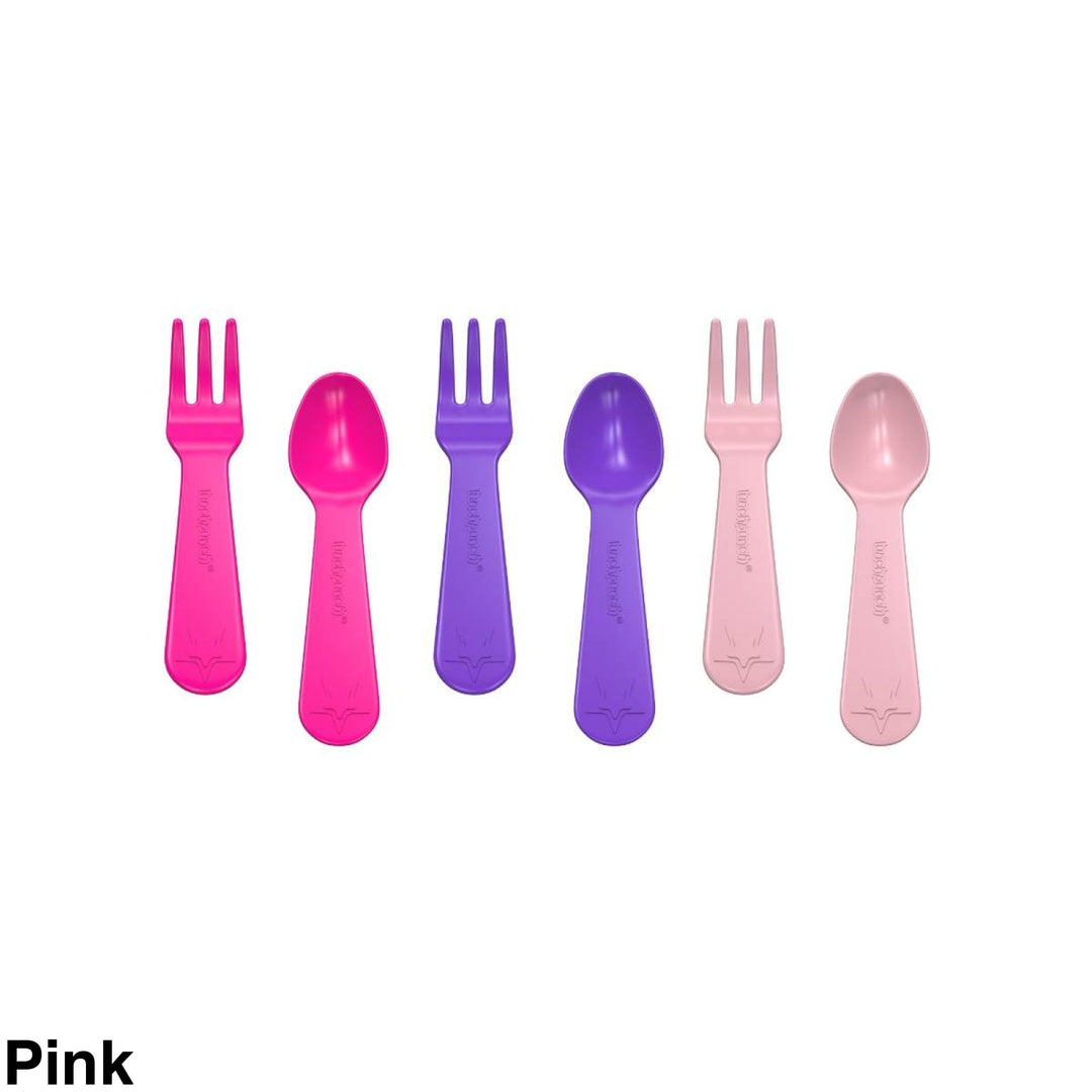 Lunch Punch Fork And Spoon Sets Pink