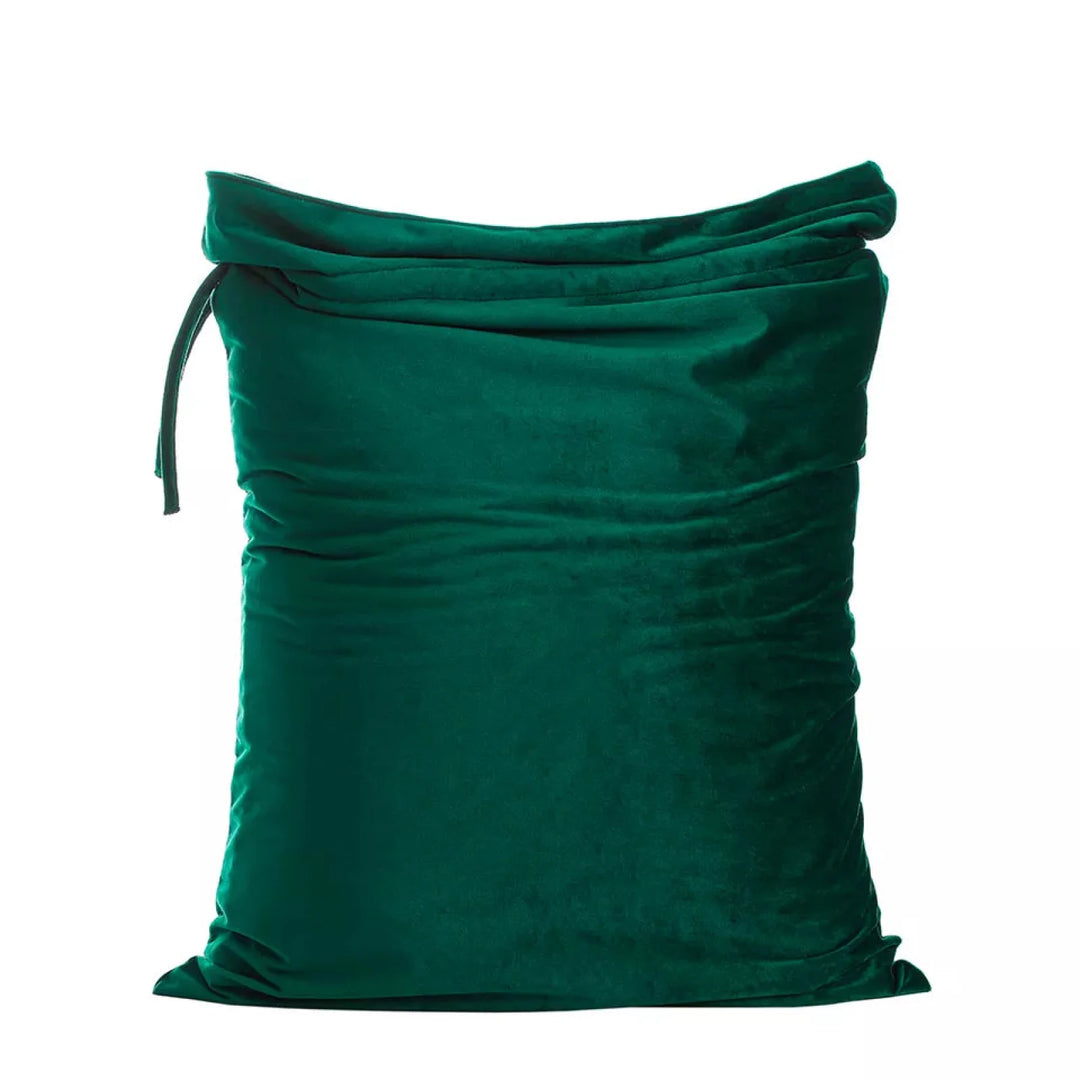 Luxury Velvet Christmas Sack Green