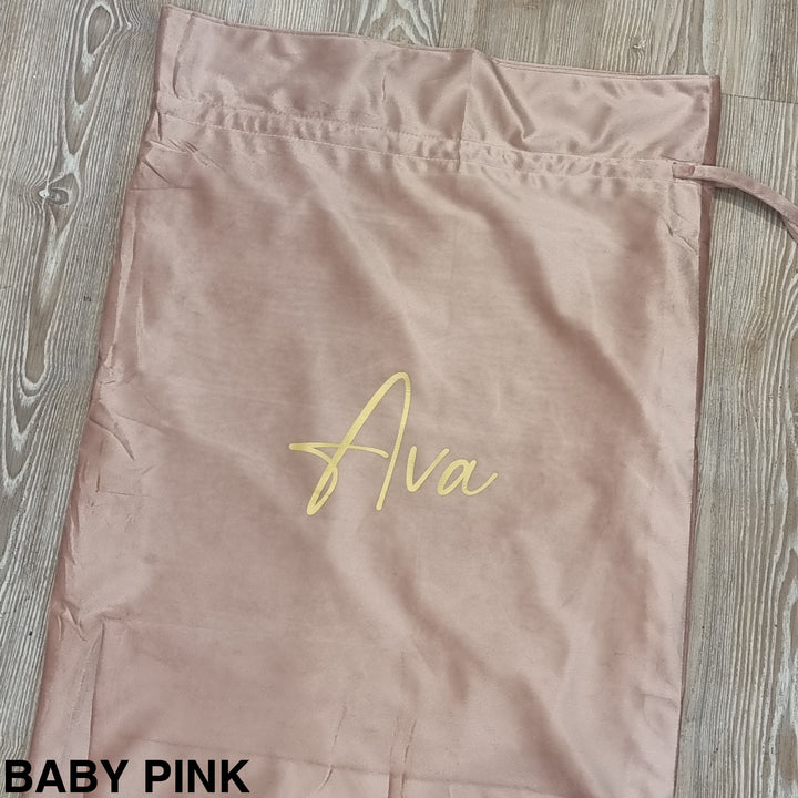 Luxury Velvet Christmas Sack Baby Pink