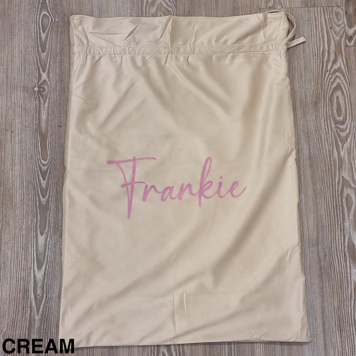 Luxury Velvet Christmas Sack Cream