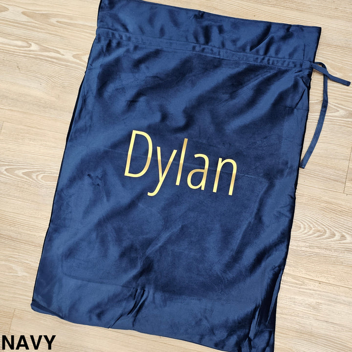 Luxury Velvet Christmas Sack Navy