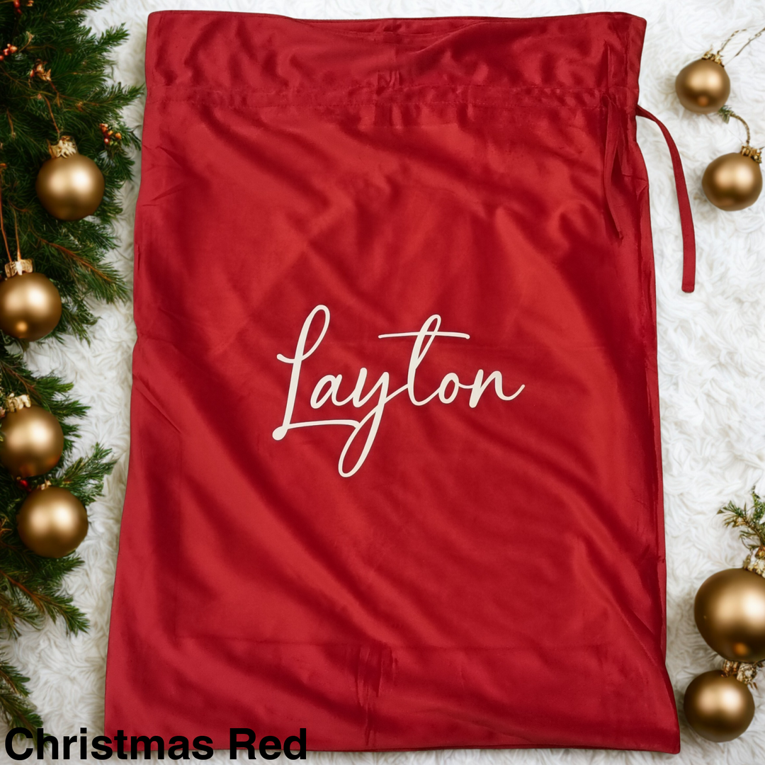 Luxury Velvet Christmas Sack Christmas Red