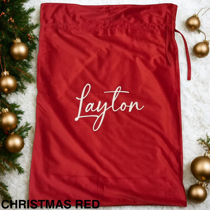 Luxury Velvet Christmas Sack Christmas Red