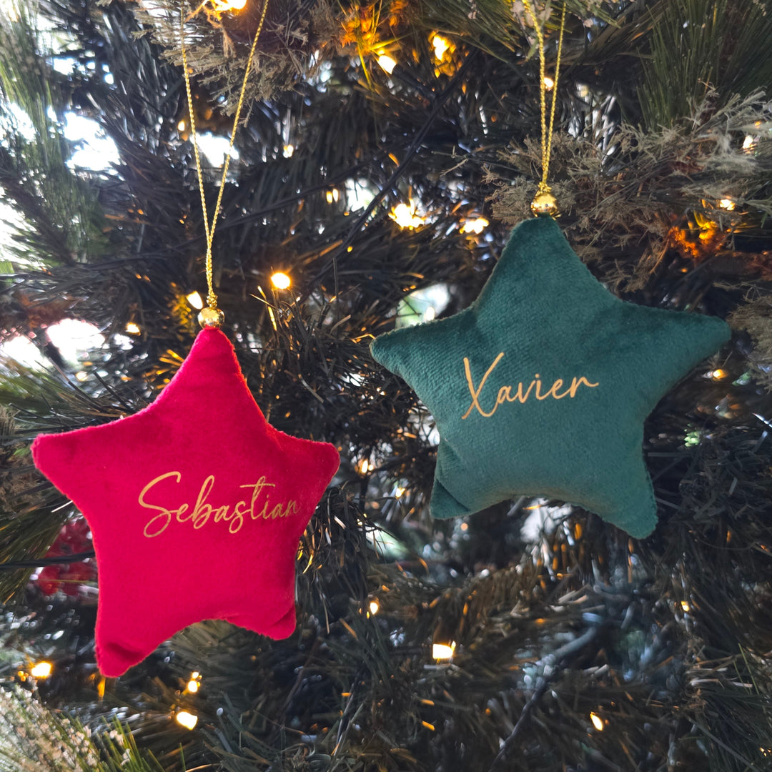 Luxury Velvet Christmas Star Ornament