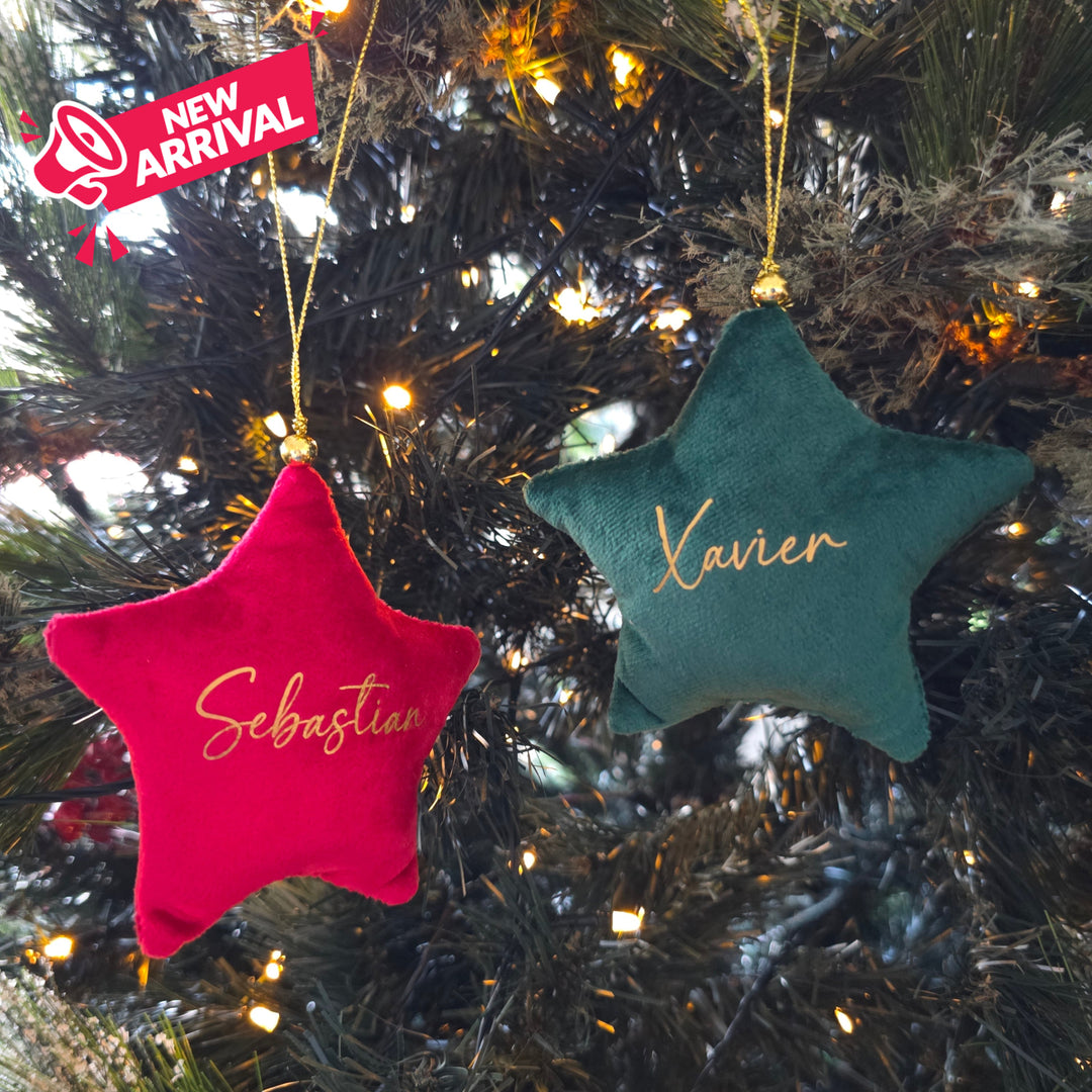 Luxury Velvet Christmas Star Ornament