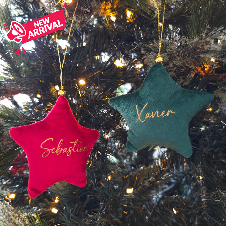 Luxury Velvet Christmas Star Ornament