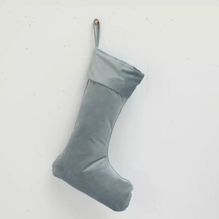 Luxury Velvet Christmas Stocking Baby Blue