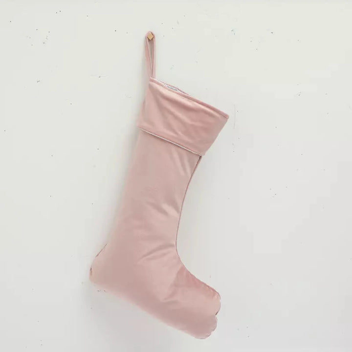 Luxury Velvet Christmas Stocking Baby Pink