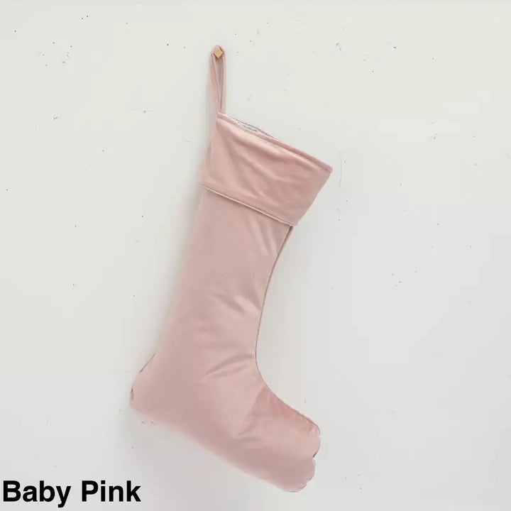 Luxury Velvet Christmas Stocking Baby Pink