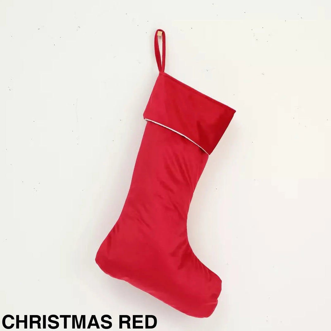 Luxury Velvet Christmas Stocking Red