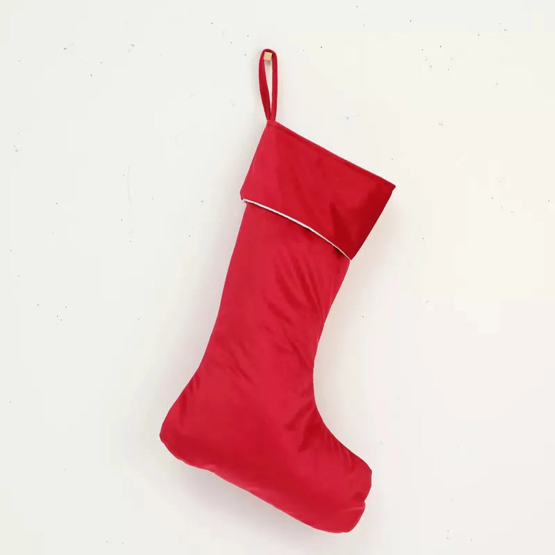 Luxury Velvet Christmas Stocking Red