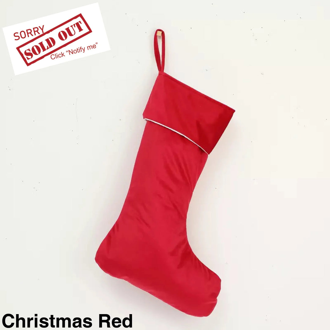 Luxury Velvet Christmas Stocking Red