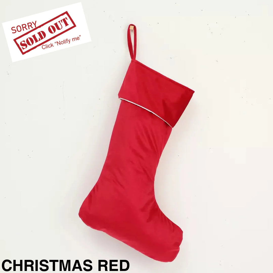 Luxury Velvet Christmas Stocking Red