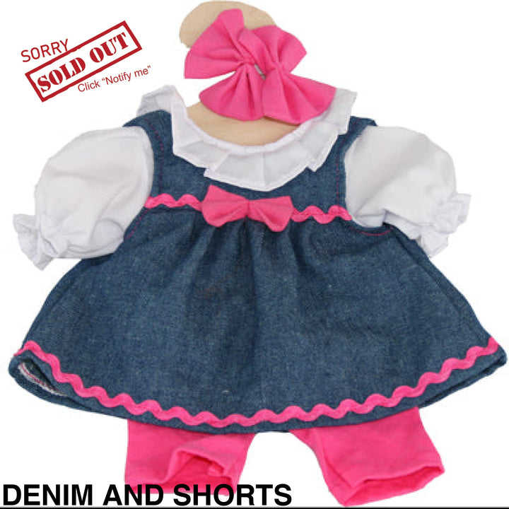 Maplewood Hopscotch Dolls Clothes Denim And Shorts