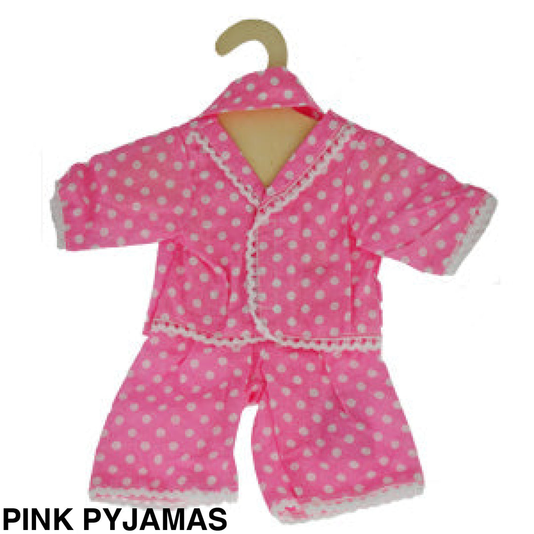 Maplewood Hopscotch Dolls Clothes Pink Pyjamas