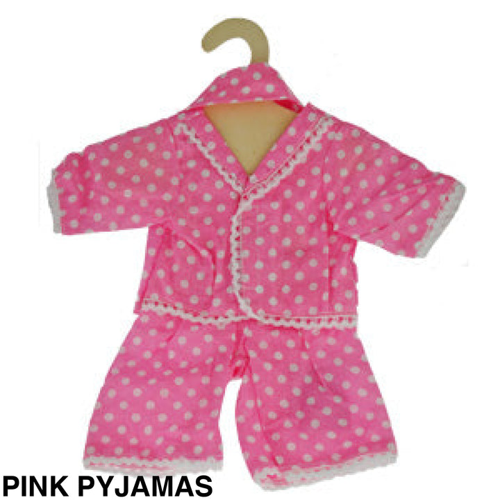 Maplewood Hopscotch Dolls Clothes Pink Pyjamas