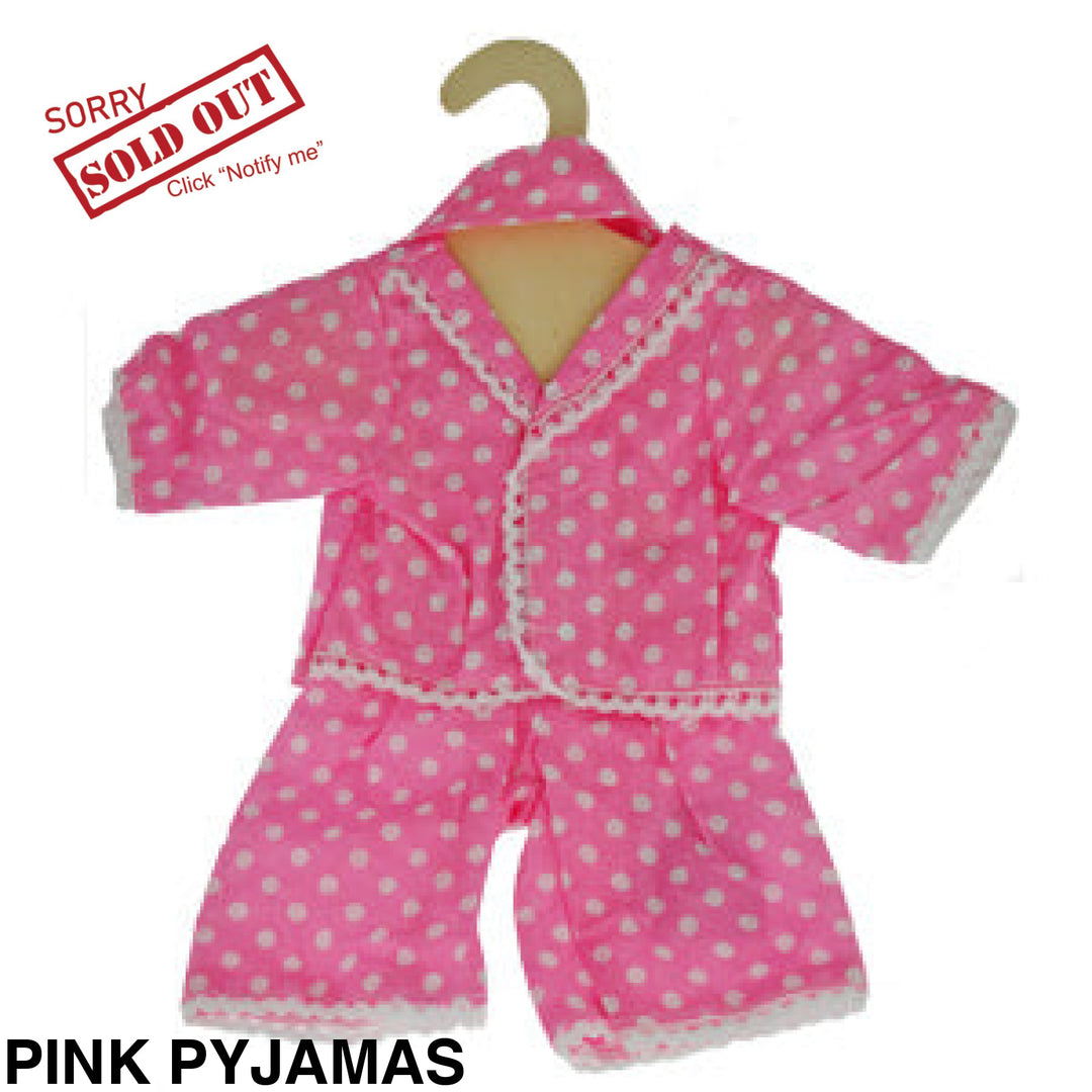 Maplewood Hopscotch Dolls Clothes Pink Pyjamas