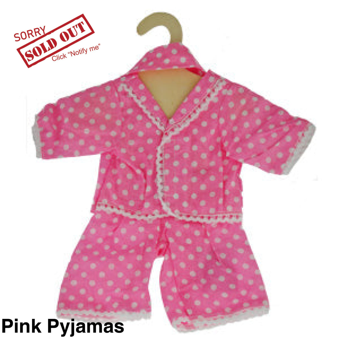 Maplewood Hopscotch Dolls Clothes Pink Pyjamas