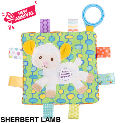 Mary Meyer Taggies Crinkle Me Pram Toy Sherbert Lamb