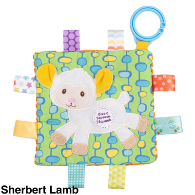 Mary Meyer Taggies Crinkle Me Pram Toy Sherbert Lamb