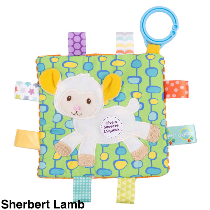 Mary Meyer Taggies Crinkle Me Pram Toy Sherbert Lamb