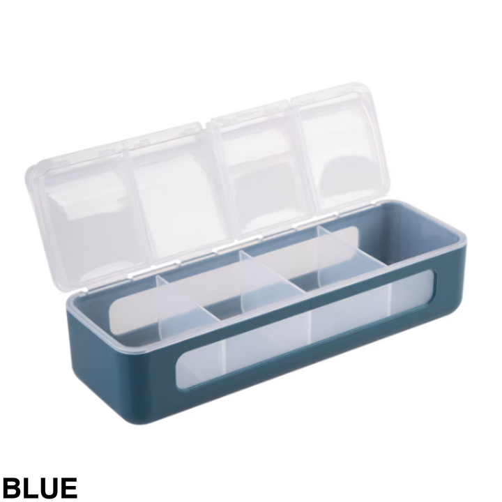 Melii Luxe 4 Compartment Snackle Box Blue