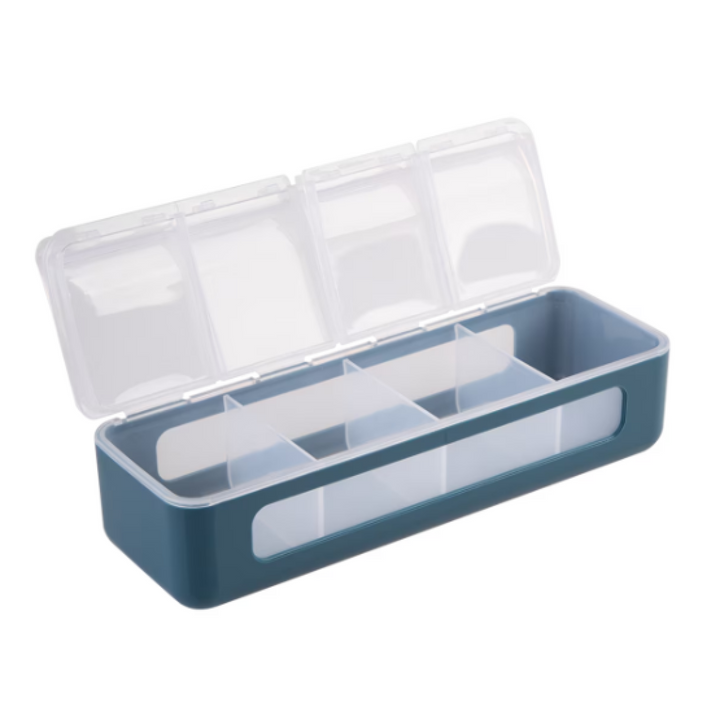 Melii Luxe 4 Compartment Snackle Box Blue