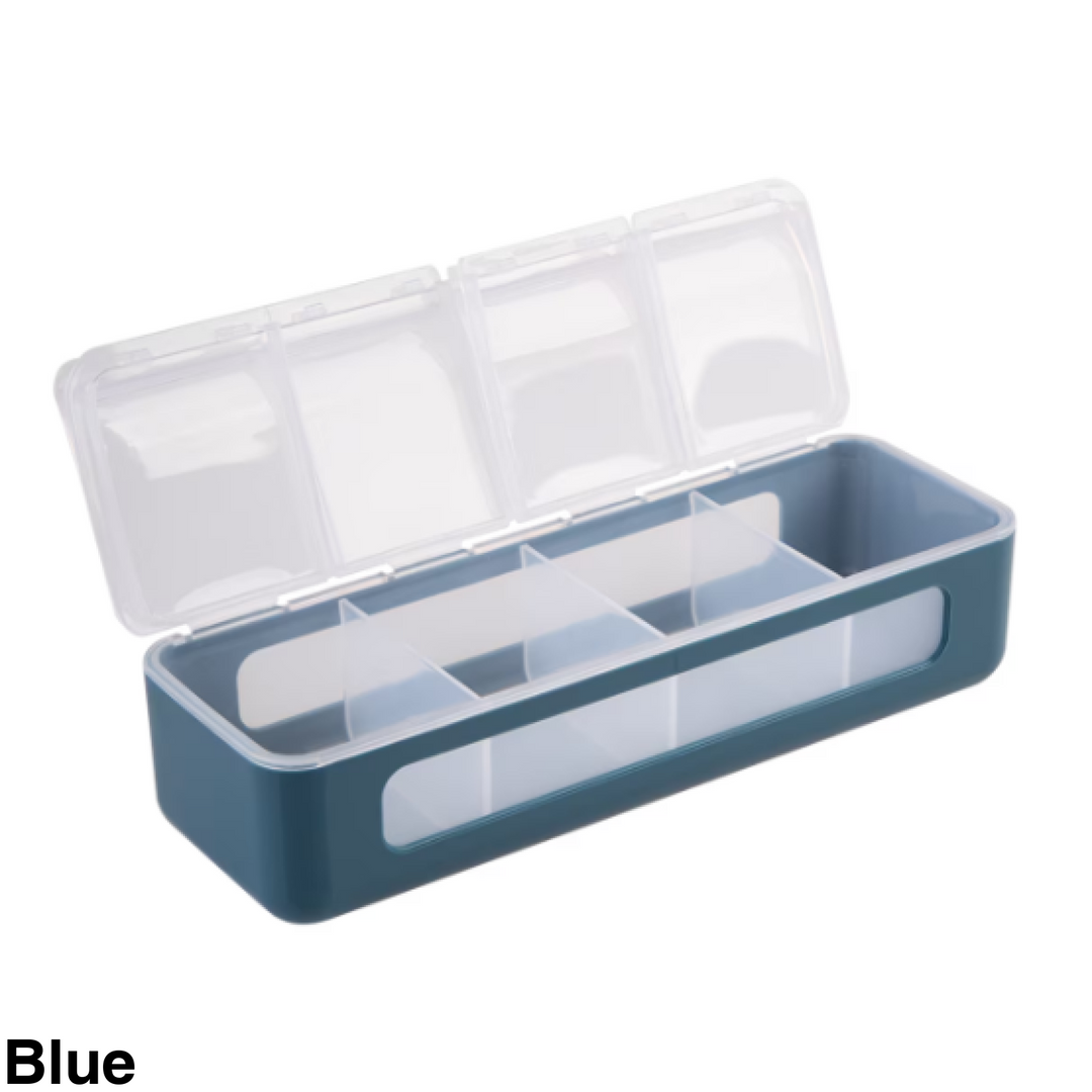 Melii Luxe 4 Compartment Snackle Box Blue