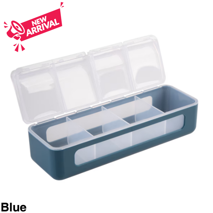 Melii Luxe 4 Compartment Snackle Box Blue