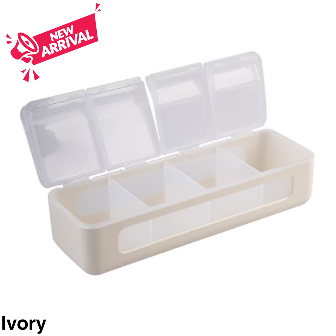 Melii Luxe 4 Compartment Snackle Box Ivory