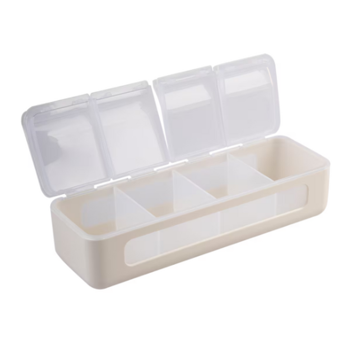 Melii Luxe 4 Compartment Snackle Box Ivory