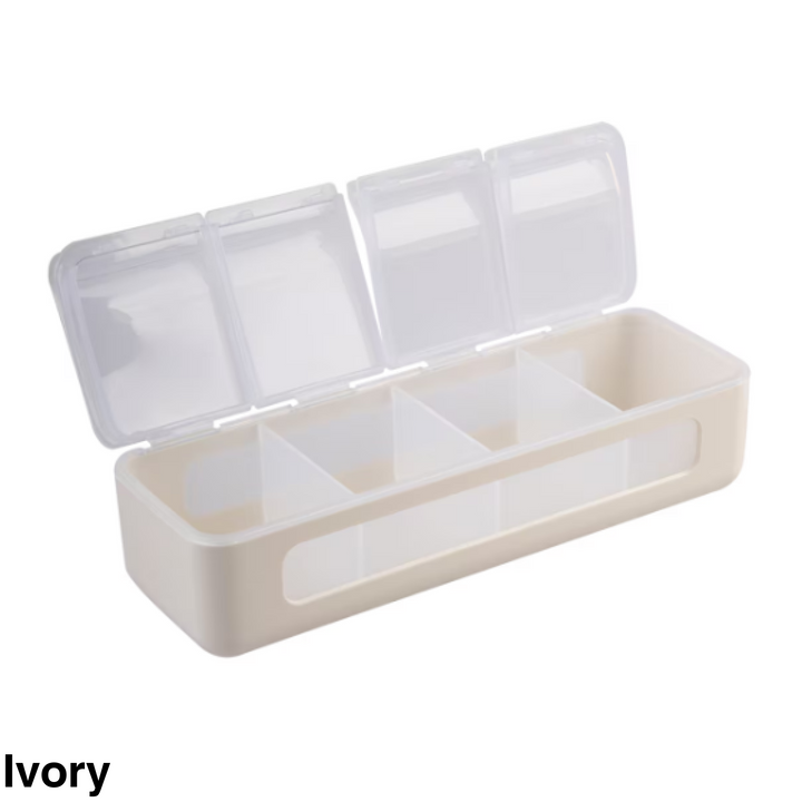 Melii Luxe 4 Compartment Snackle Box Ivory